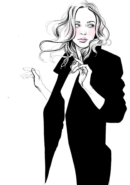 illustration cecile roubio girl coat.jpg - Ccile ROUBIO | Virginie